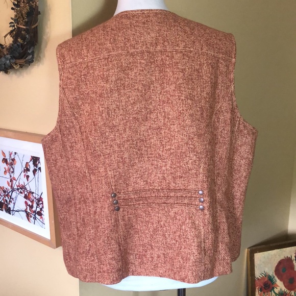 COLDWATER CREEK Size 20 Textural Fitted Vest lined Snap close $119 NEW - Picture 4 of 14